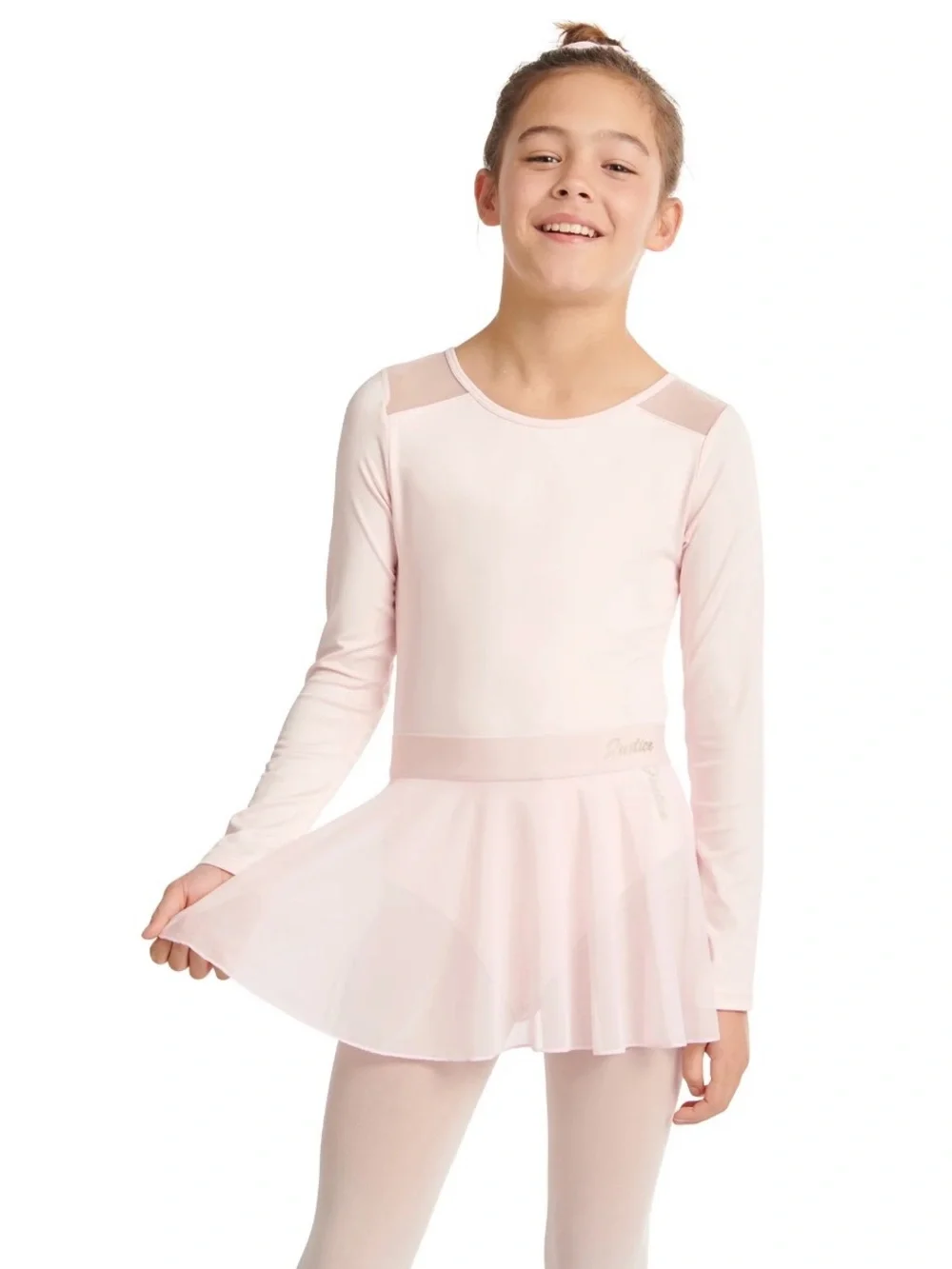 Justice Long Sleeve Gymnastics And Dance Leotard For Girls With Mesh Inserts